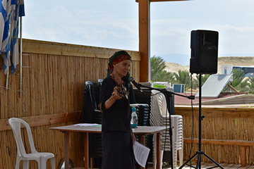 ארנה קובוס פותחת יום עיון בבית חגלה על פני יריחו