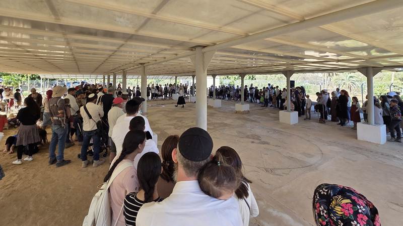 בחול המועד פסח, כ-750 אנשים בקרו בבית הכנסת נערן ביריחו