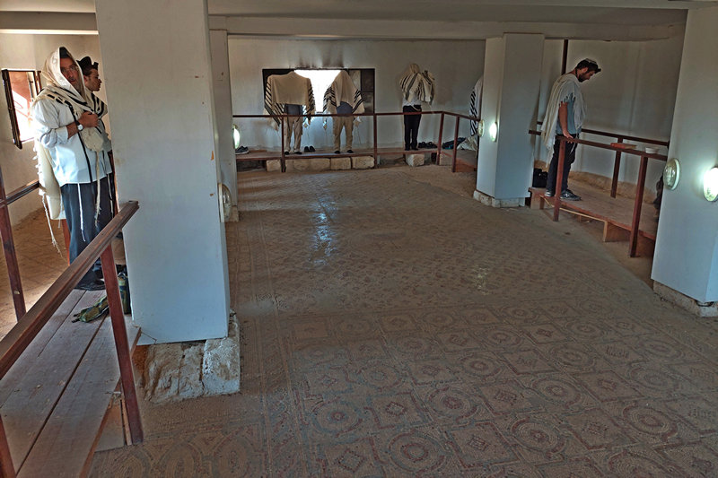 The Priestly Blessing during the Shaharith prayer in the Shalom al Israel Synagogue in Jericho