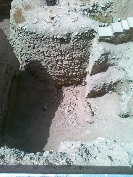 The remains of the house of Rahab on Tel Jericho